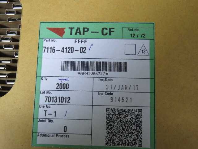 Yaz 7116-4120-02 Qty of 240 per Lot Yazaki 7116-4120-02