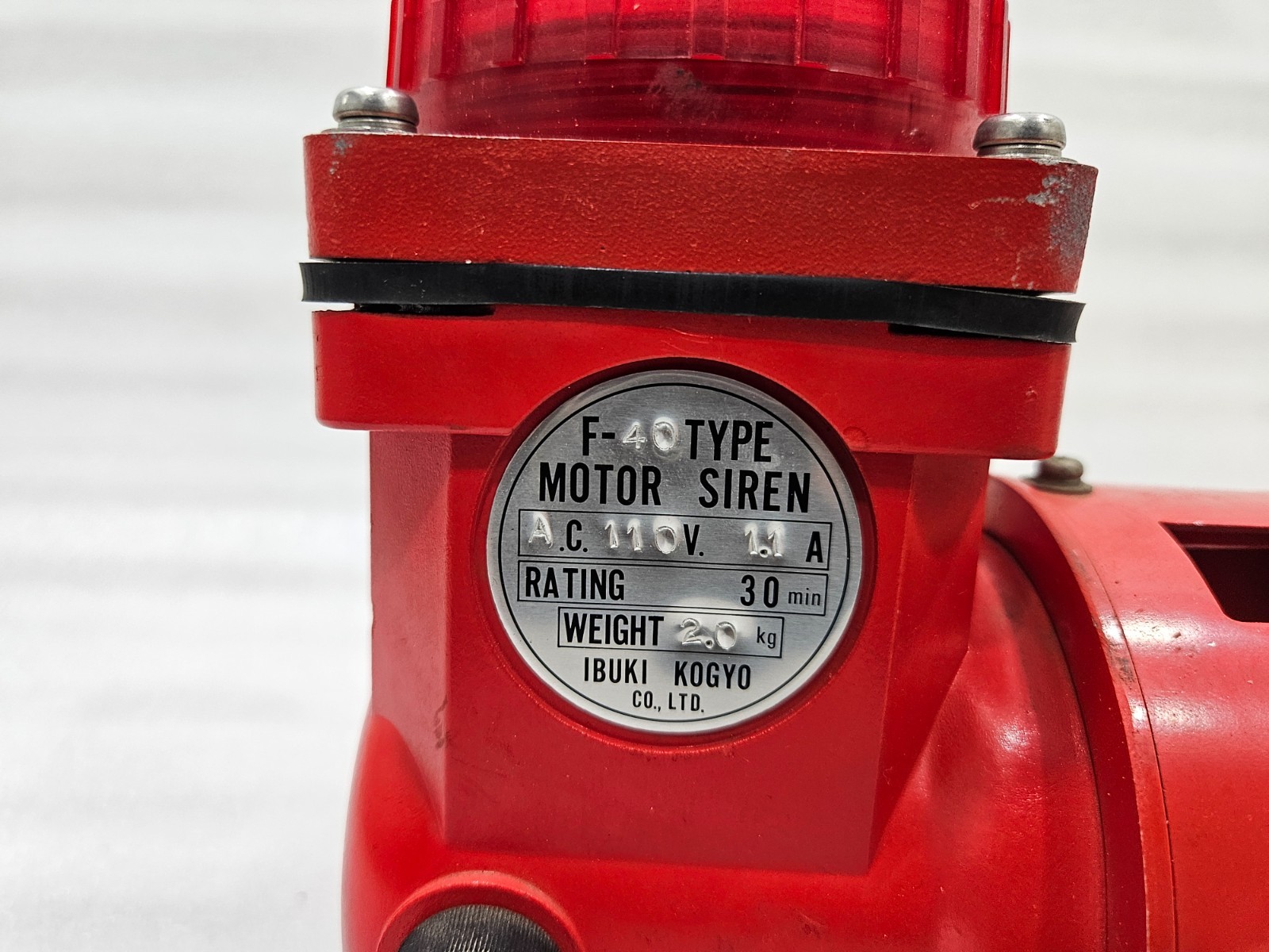IBUKI KOGYO F-40 MOTOR SIREN AC 110V 1.1A