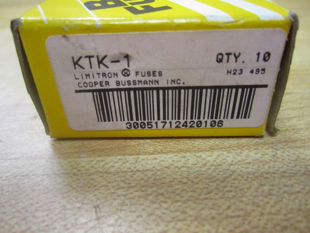 Buss KTK-1 Bussmann Fuse Cross Ref 4XC37 (Pack of 10)