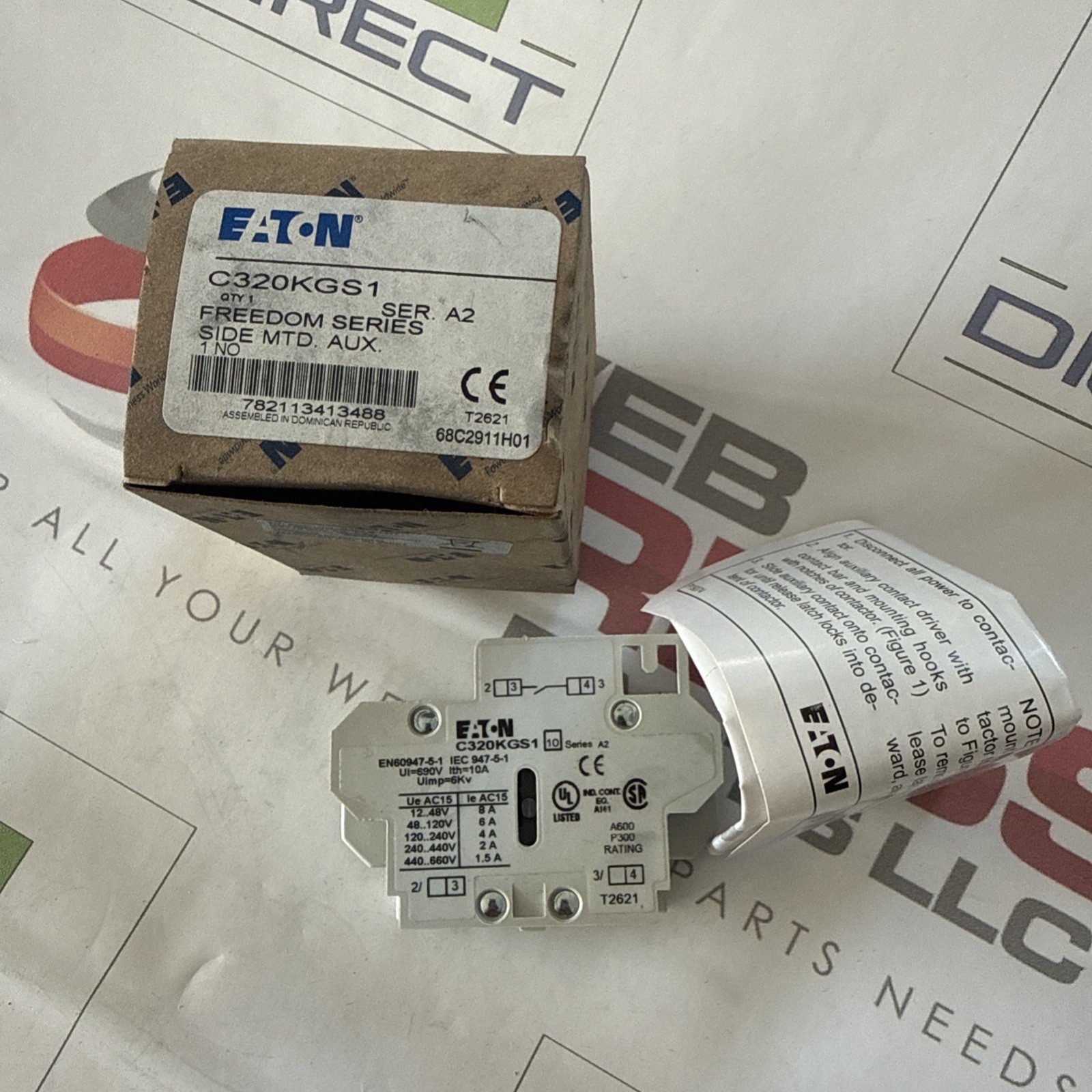 EATON CUTLER-HAMMER AUXILIARY CONTACT C320KGS1 NEW