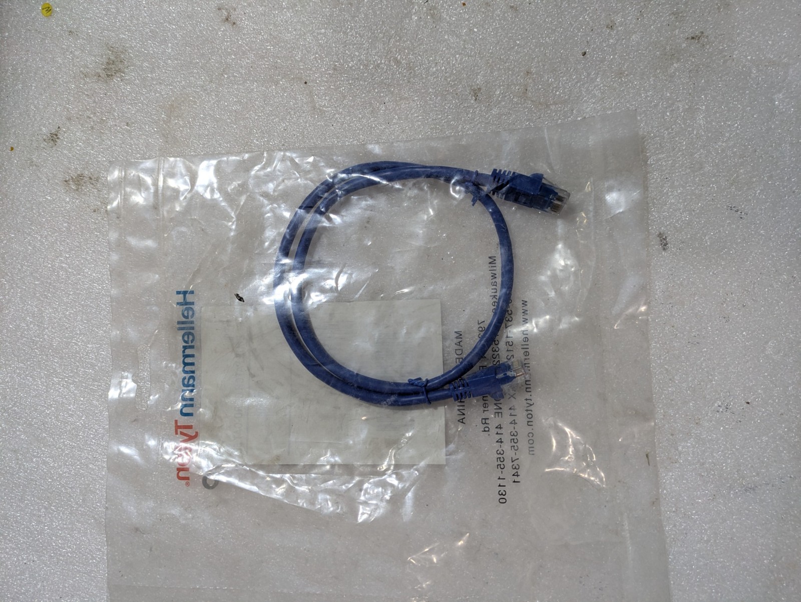 HellermannTyton PCBLU2 2ft CAT5e Blue Ethernet Patch Cord Network 2/ORDER