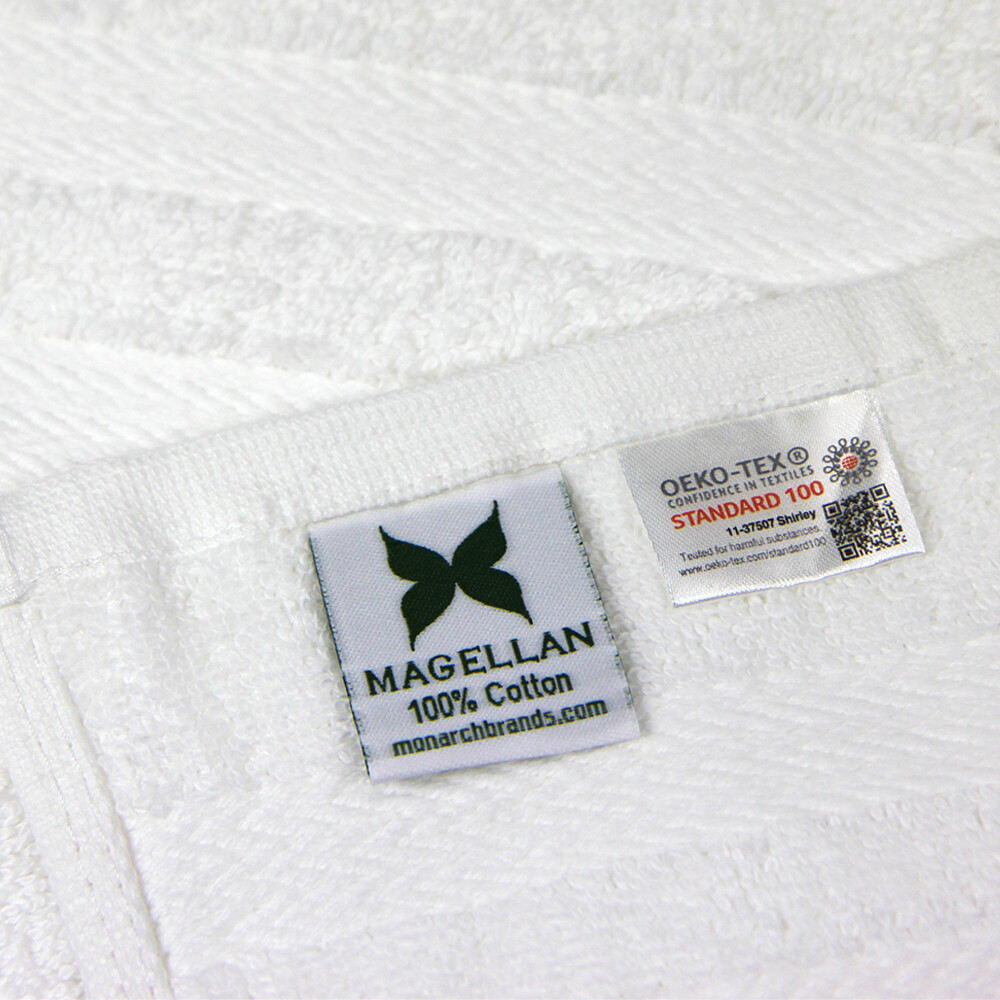12 Pack of Magellan Soft Washcloths – 13 x 13 Ring-Spun Cotton Bathroom Towels
