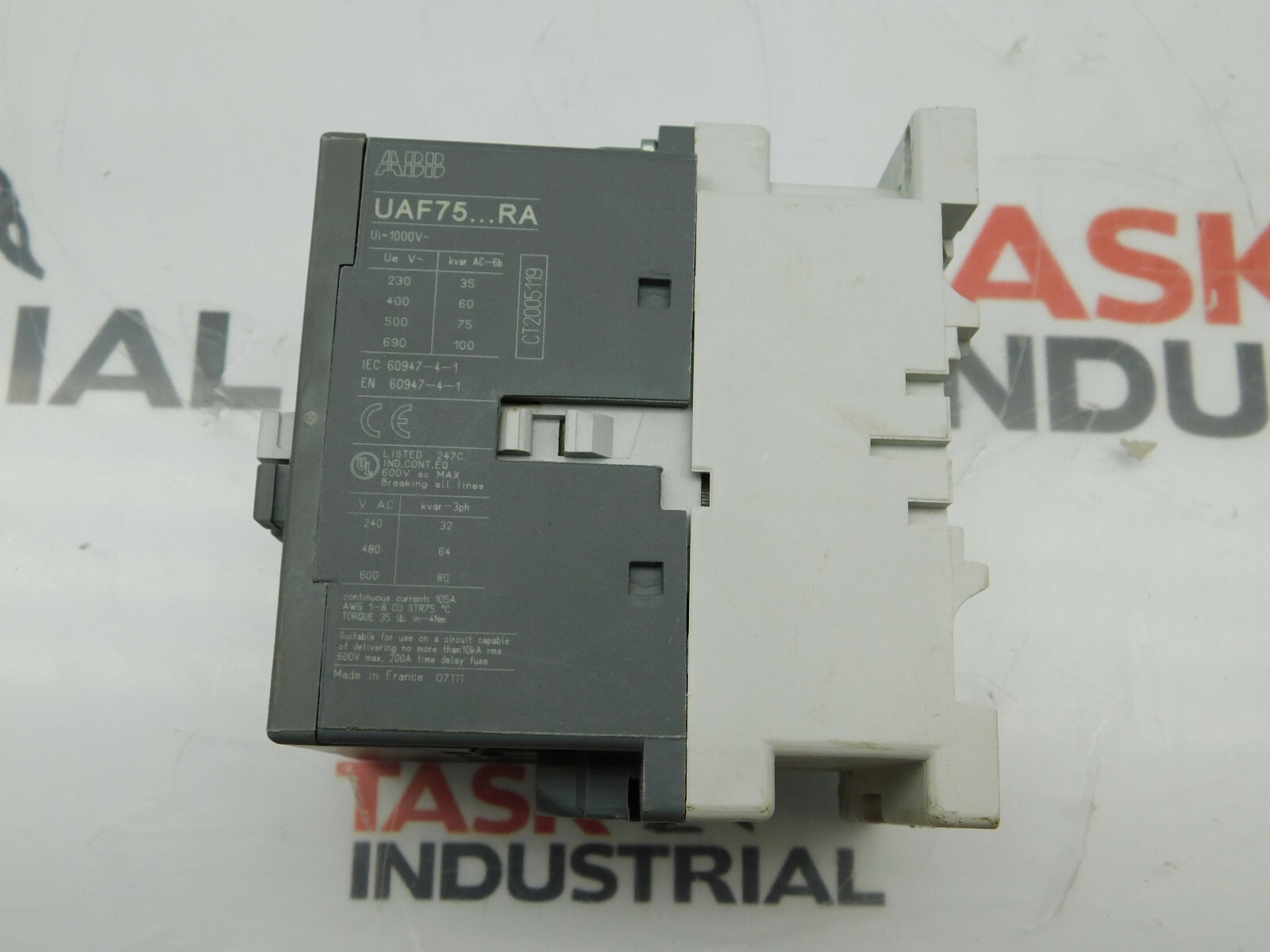 ABB UAF75 Contactor Relay V:230/400/500/590 KVAR:35/60/75/100