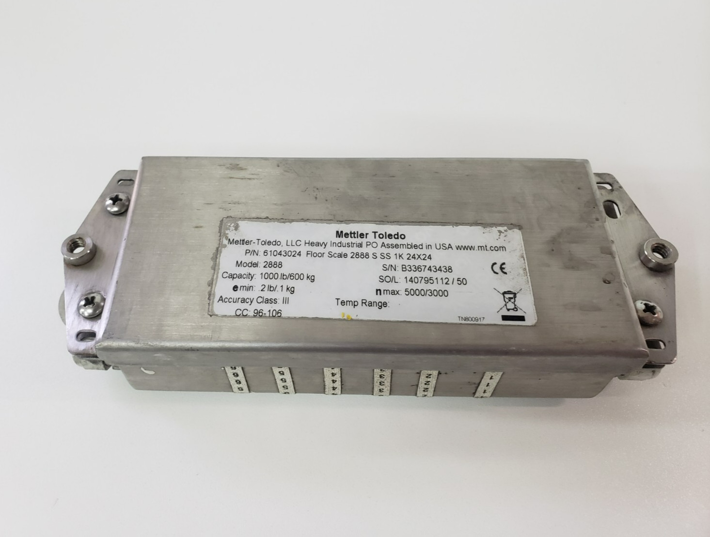 Mettler Toledo 61043024 for 2888 Floor Scale