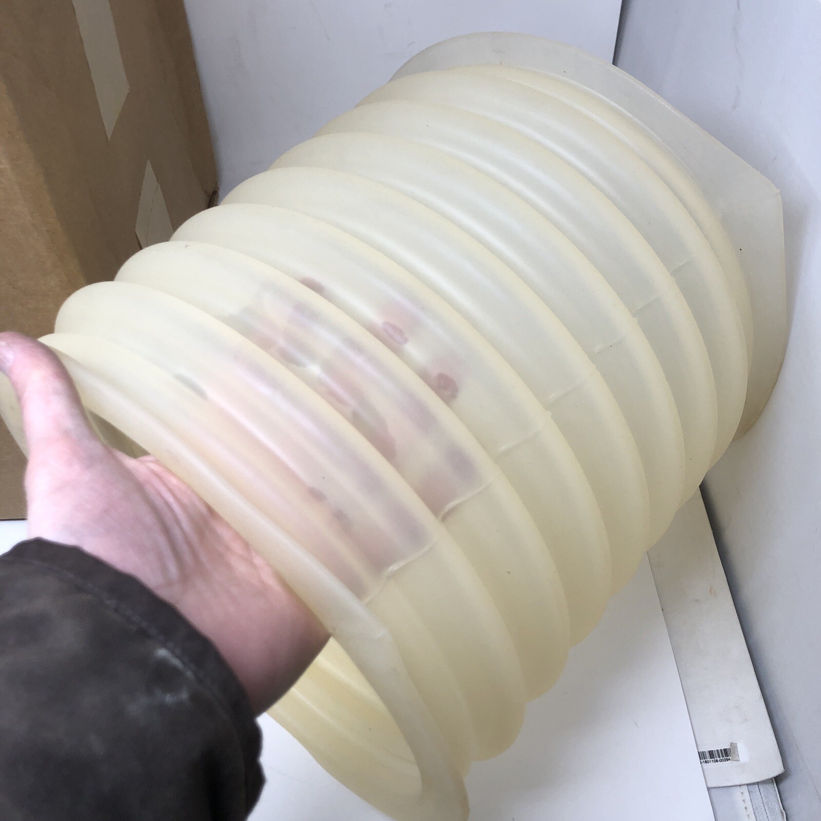 New Sweco 2799TS Flexible Spout Connector Sleeve 10″ x 12″ Clear Silicone Bellow