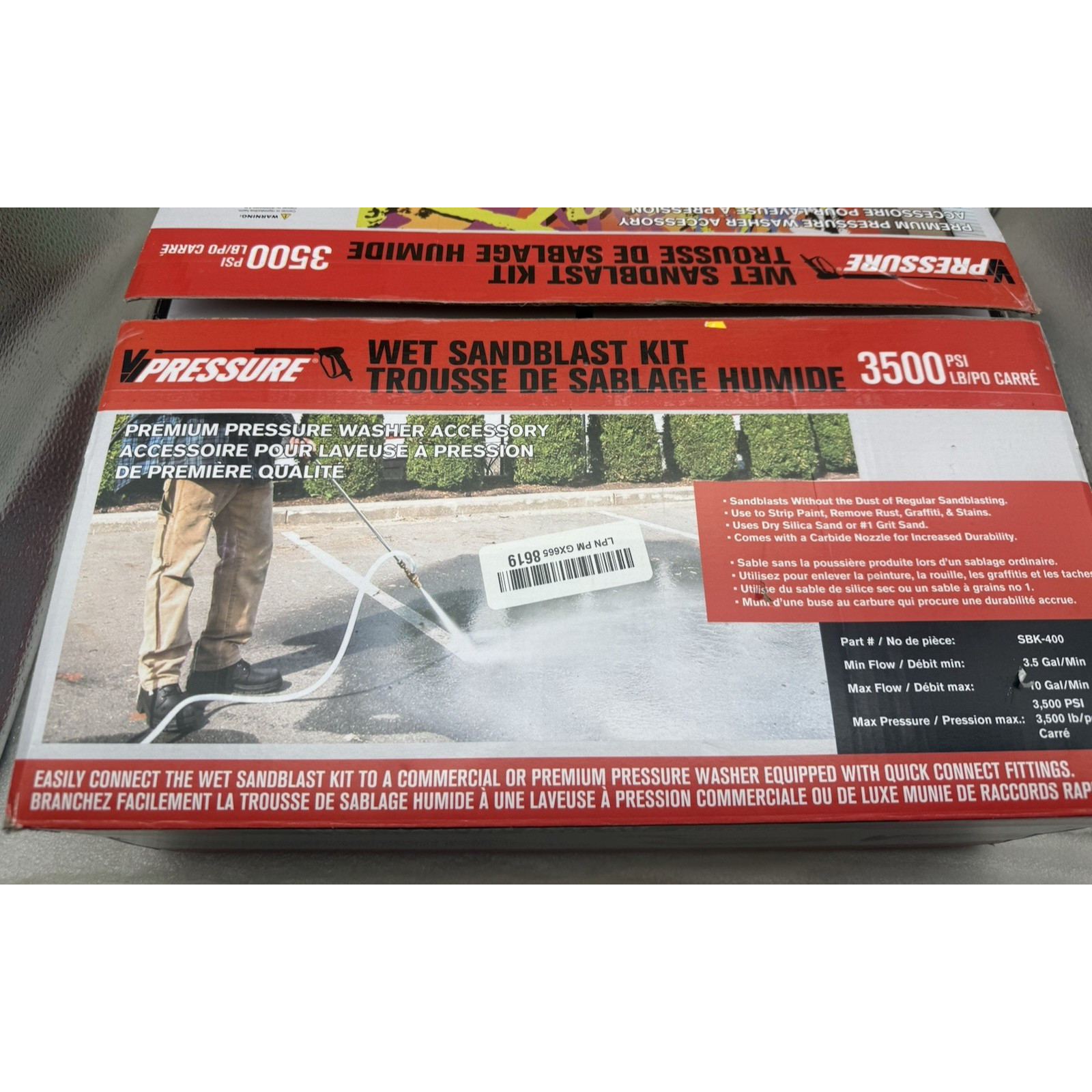 Valley Industries SBK-400 Wet Sandblast Kit-3500 PSI, 10GPM, Brass UNUSED *READ
