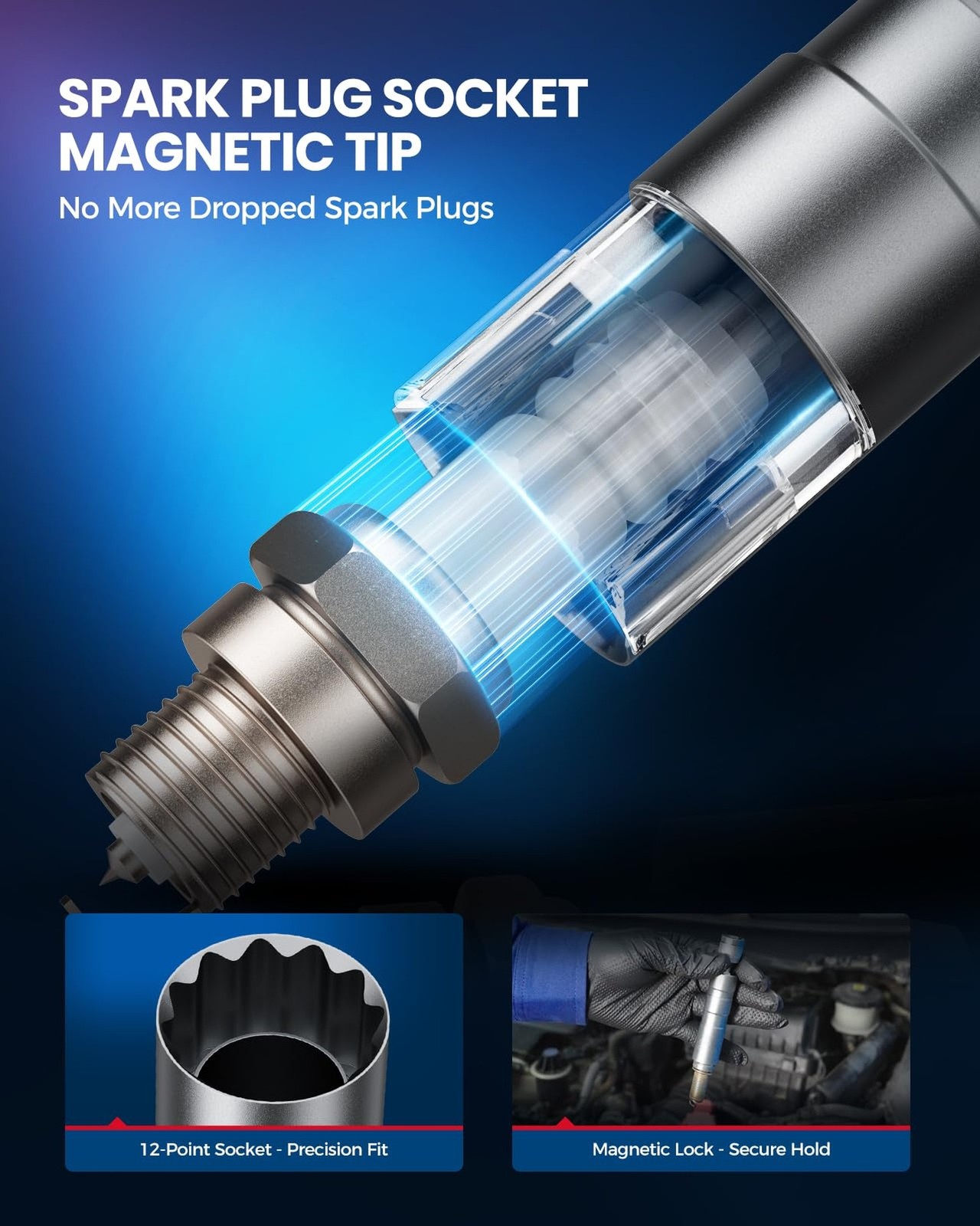 KAX 8-Pack Ignition Coil Pack & Iridium Spark Plugs Kit w/Magnetic Socket for…