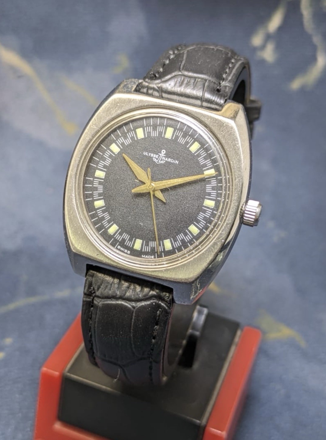 Vintage Ulysse Nardin 17 Jewels Manual Winding Swiss Made Men’s Watch Black Dial