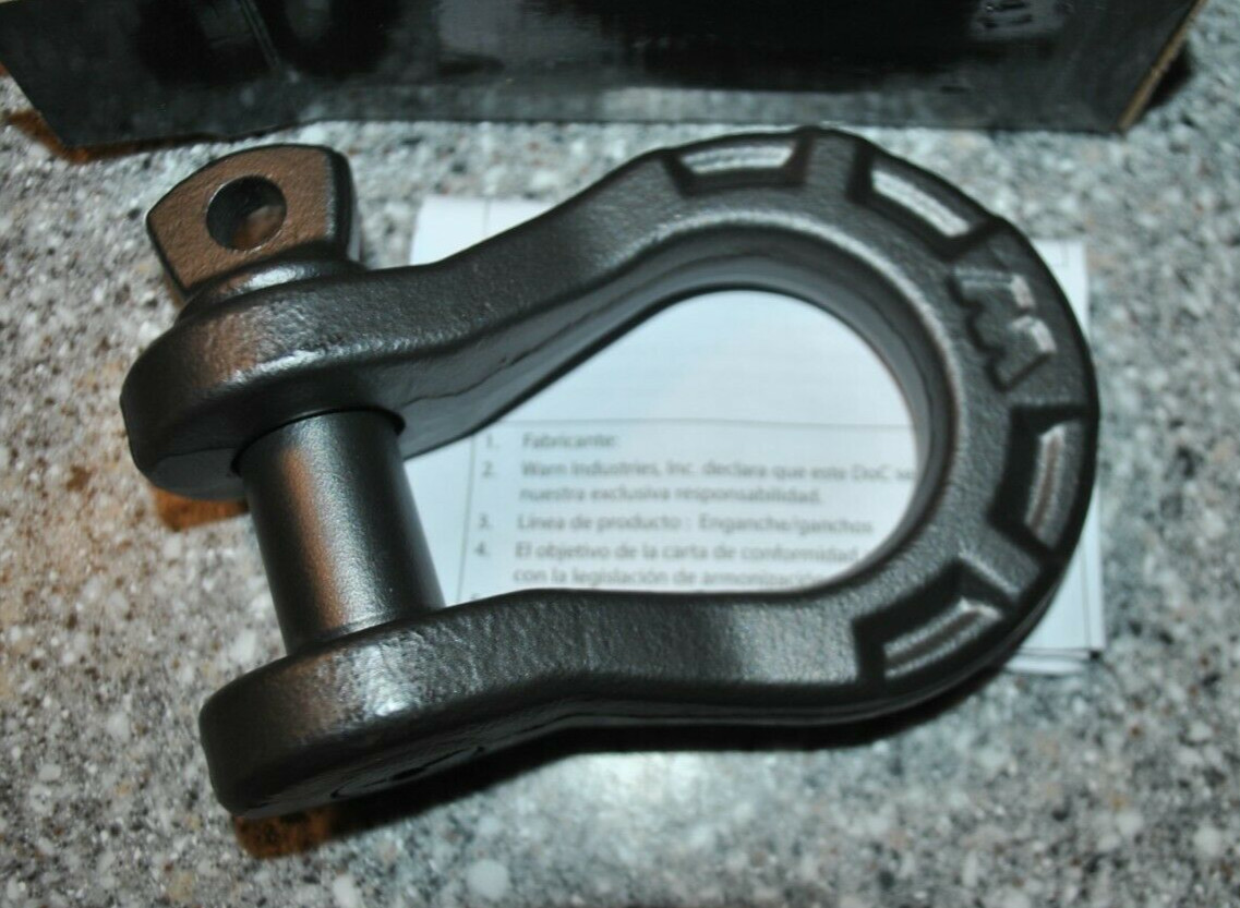 WARN 92093 Epic 3/4″ Steel Winch D-Ring Shackle with 7/8″ Pin: 9 Ton (18,000 Lb)