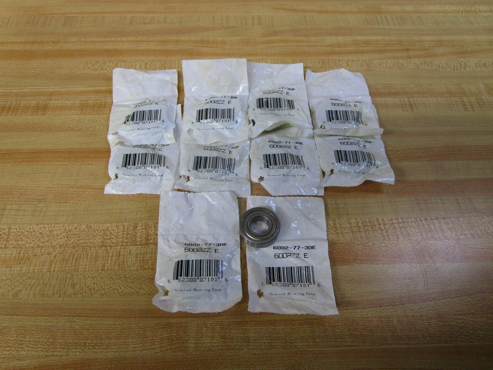 General Bearing 6002ZZ E Bearing 6002-77-30E (Pack of 10)