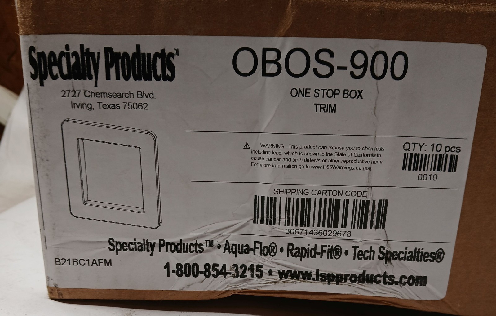 10 NEW LSP OBOS-900 ONE STOP BOX TRIM FACE PLATE NIB ***MAKE OFFER***