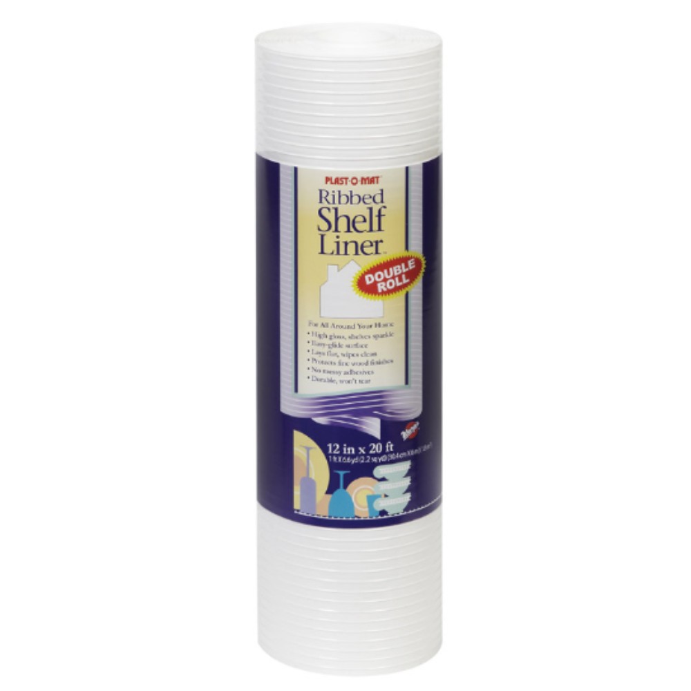 Warp’s PM120-W Plast-O-Mat White Ribbed Shelf Liner 12 W in. x 20 L ft.