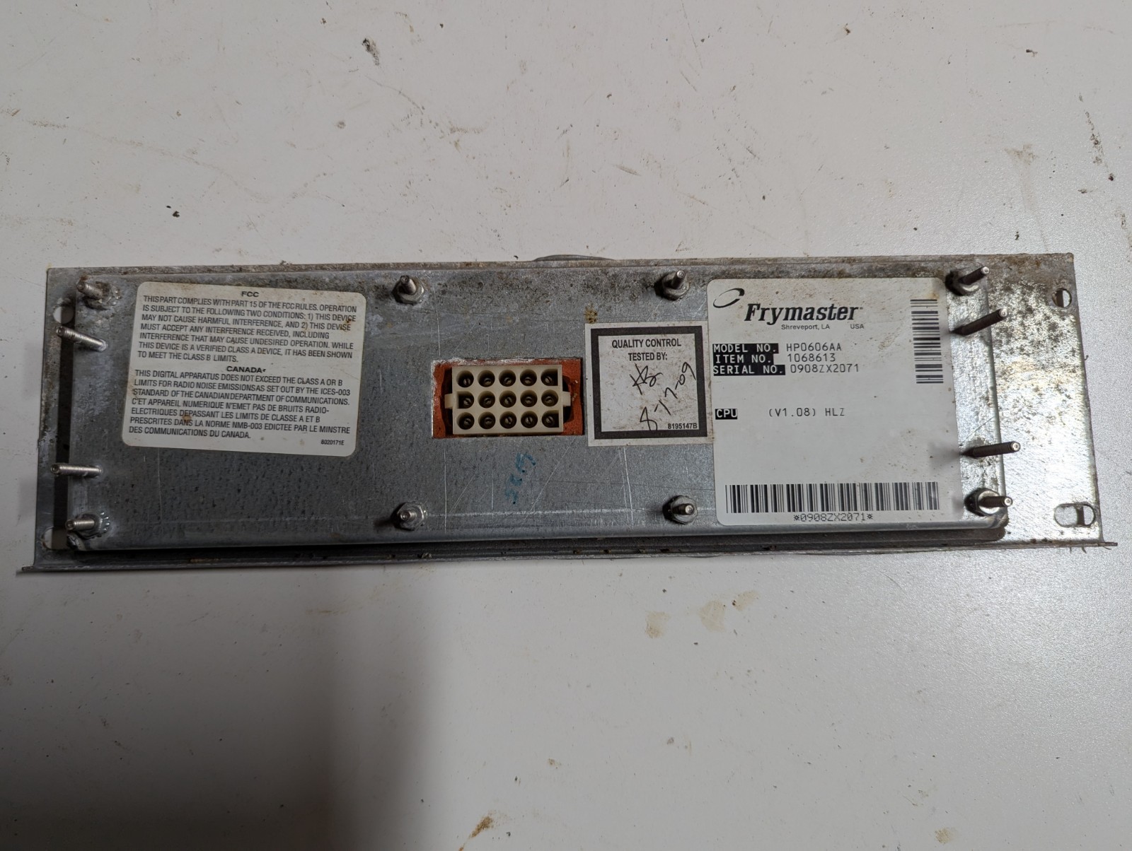 HP0606AA Frymaster Controller Parts Only.