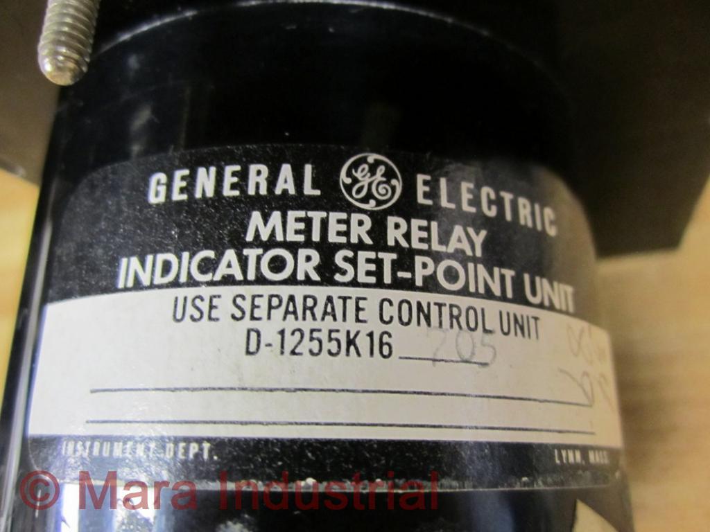 General Electric D-1255K16-705 Meter Relay GE D1255K16705 W/Panel