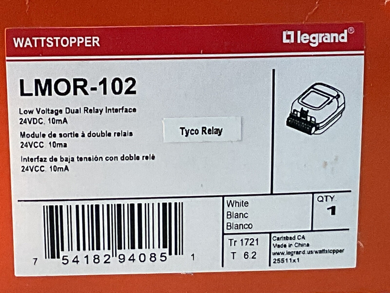 WattStopper Legrand LMOR-102 Low Voltage Dual Relay /LOT OF 2 / GAR98