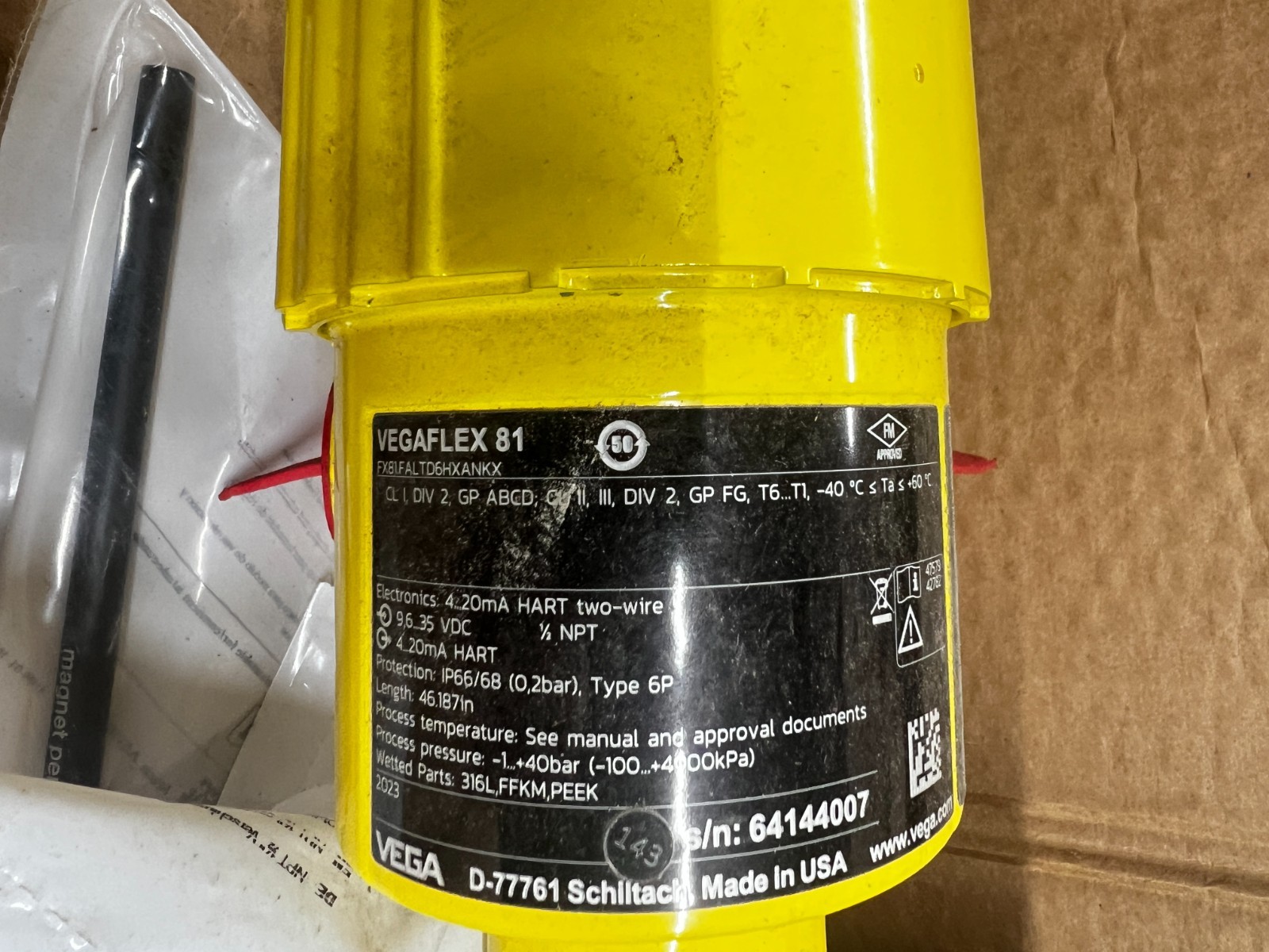 New VEGAFLEX 81 Level Sensor
