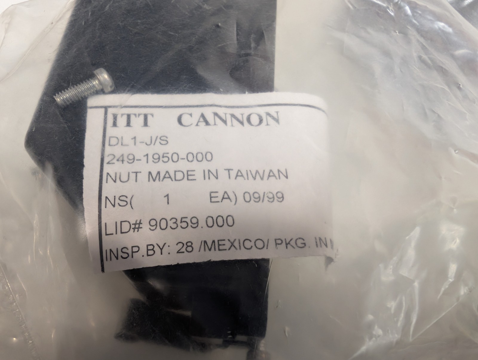 Lot of 12 ITT Cannon DL1-J/S 249-1950-000 Junction Shell Kit Backshell Sealed