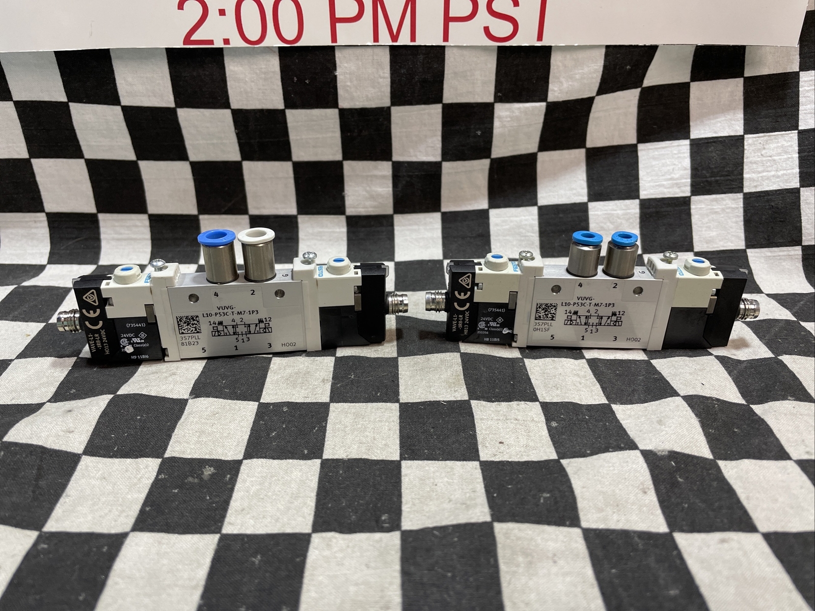 Festo VUVG-L10-P53C-T-M7-1P3, 566476, Solenoid Valve 5/2-way, LOT OF 3 #133P16
