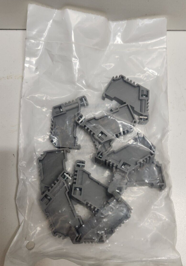 LOT OF 10 NEW OLD STOCK! AUTOMATION DIRECT KONNECT-IT 8MM END BRACKETS KN-EB3-10