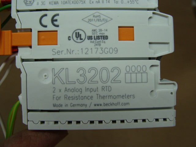 LOT OF 2 BECKHOFF ANALOG INPUT MODULES KL3202