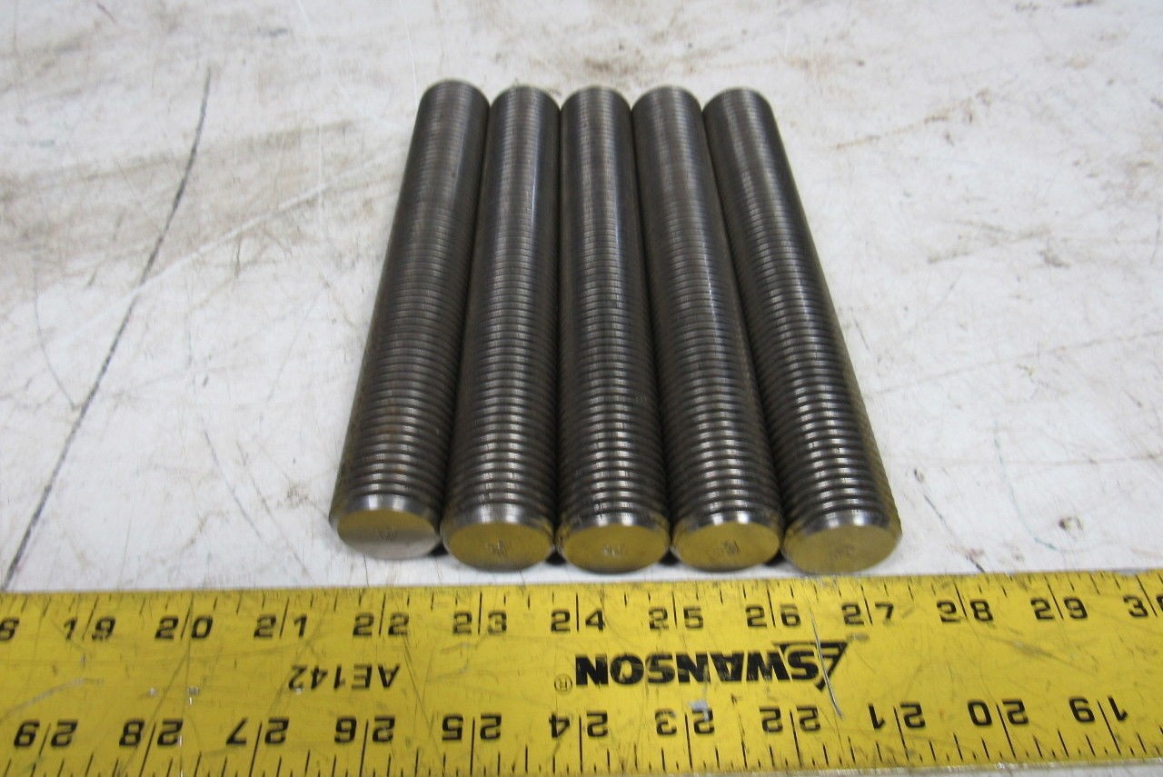 1-1/4″-8x 8″ (OAL 8-1/4″) B8M 316 Stainless Steel Fully Threaded Stud Lot of 5