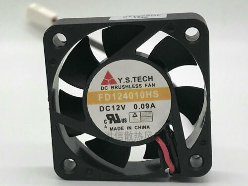 1 pcs Y.S.TECH Fan FD124010HS DC12V 0.09A CPU 4010 4CM 2 Pin