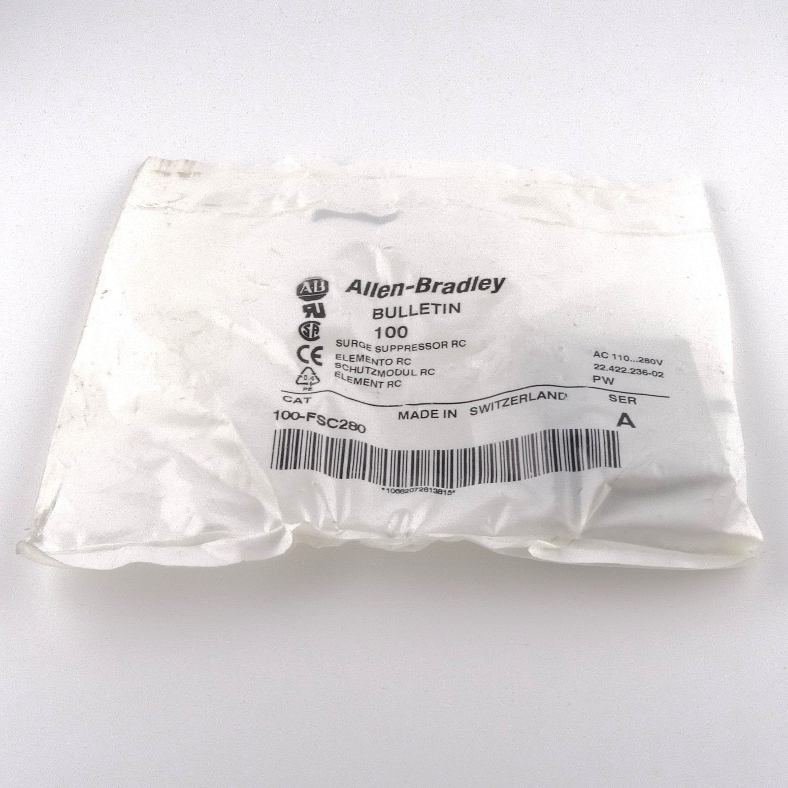 New Allen-Bradley 100-FSC280 Surge Suppressor RC 100FSC280 – 60 Day Warranty