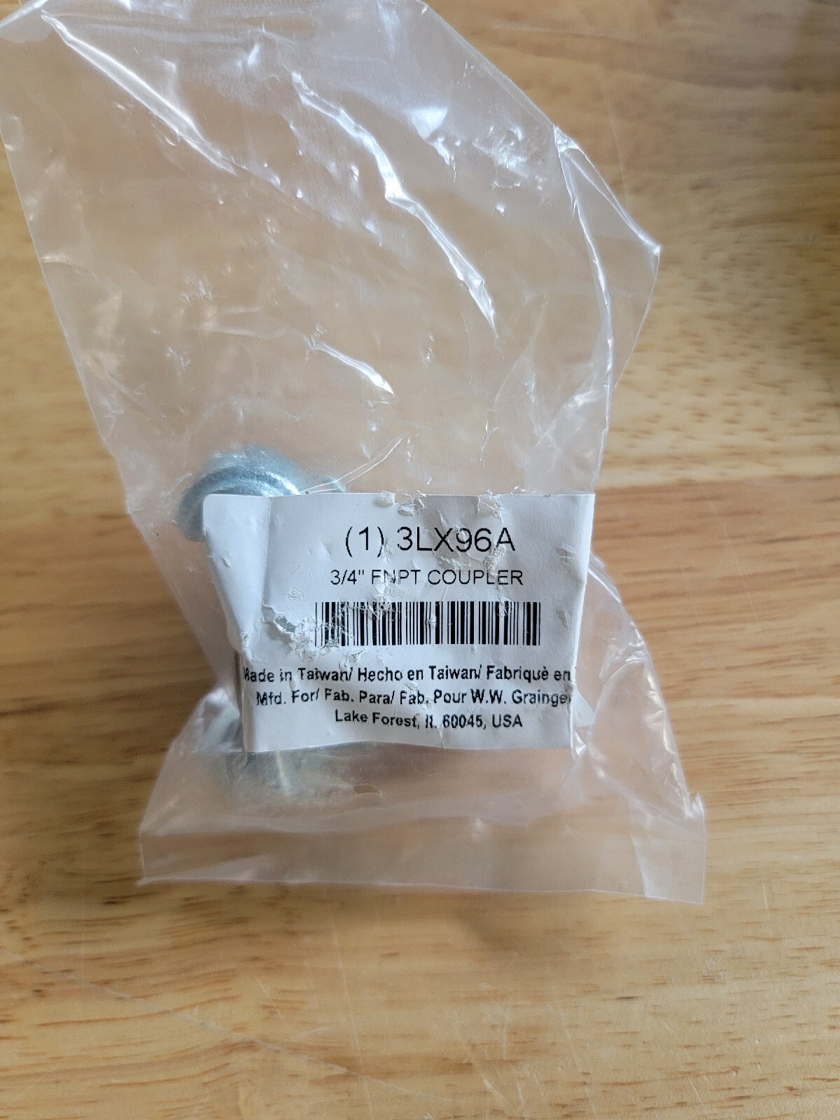 Grainger 3LX96A Coupling 3/4″