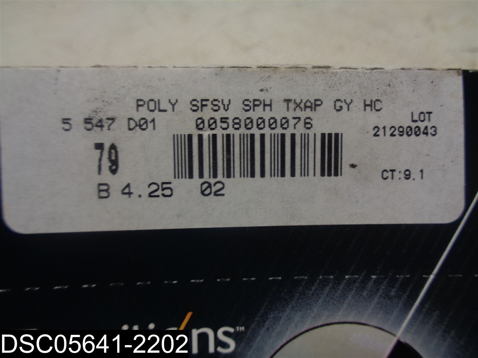 B4.25 02 Transitions Xtractive Polorized Lens 0058000076