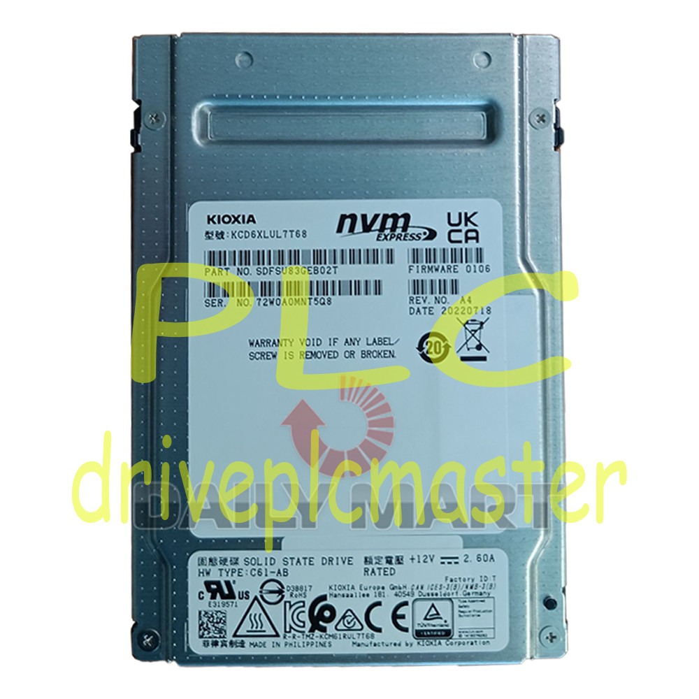 New In Box KIOXIA KCM6XRUL7T68 Enterprise NVMe SSD 7.68TB PCIe U.3 #dr