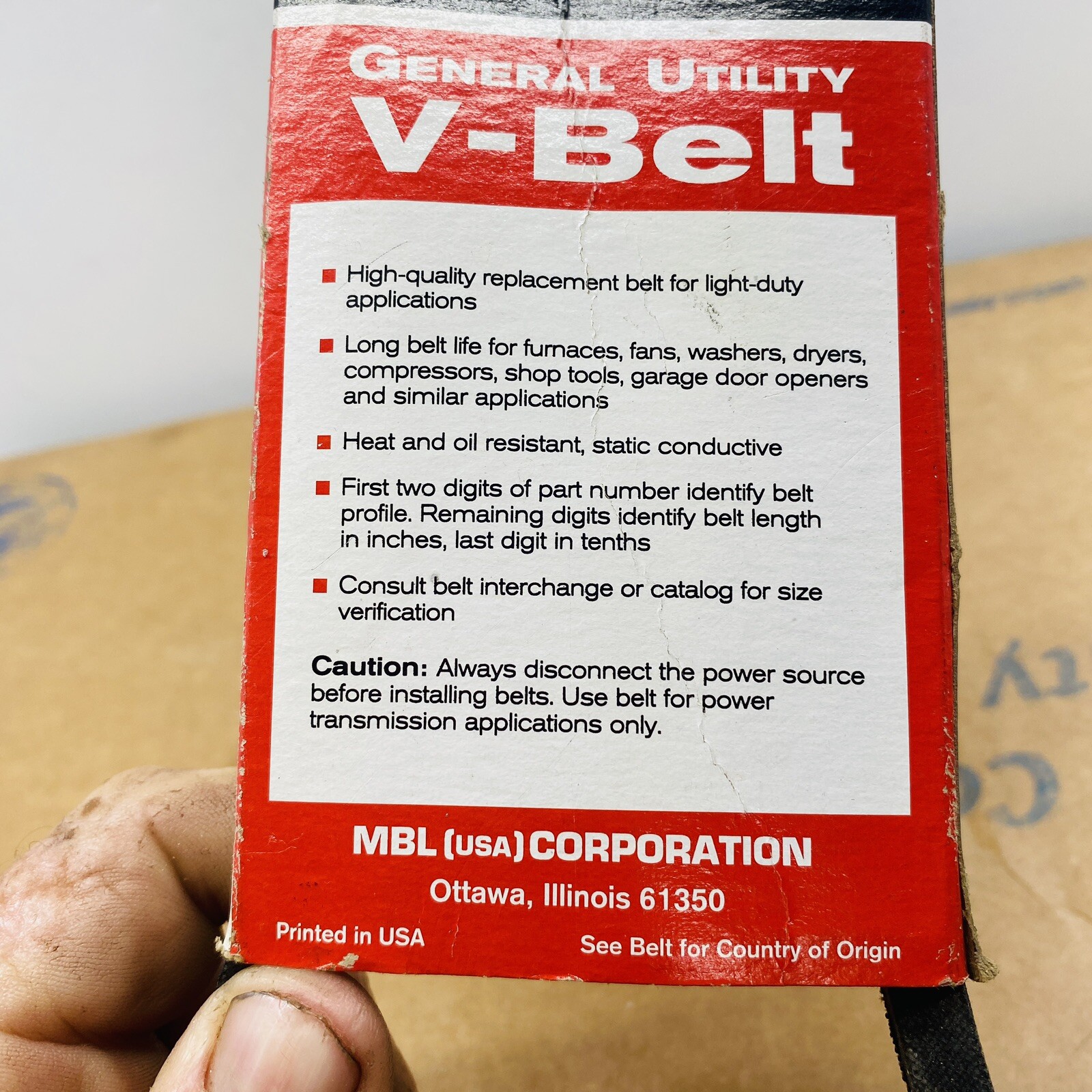 MBL Three Stars General Utility V-Belts 4L370 Functional Shop 22576 Tool Pics