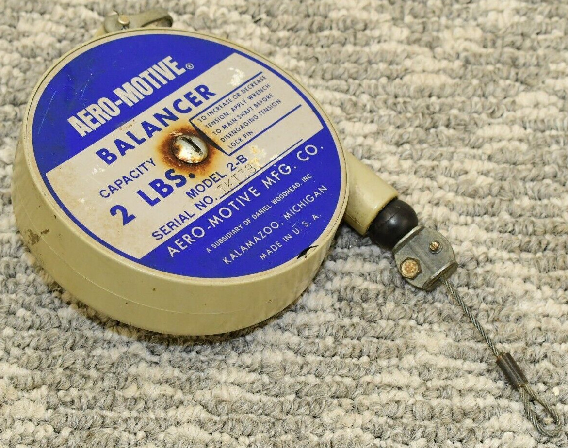 Vintage Aero Motive Balancer Model 2-B 2lb Torque Reel Cable Tool Shop USA