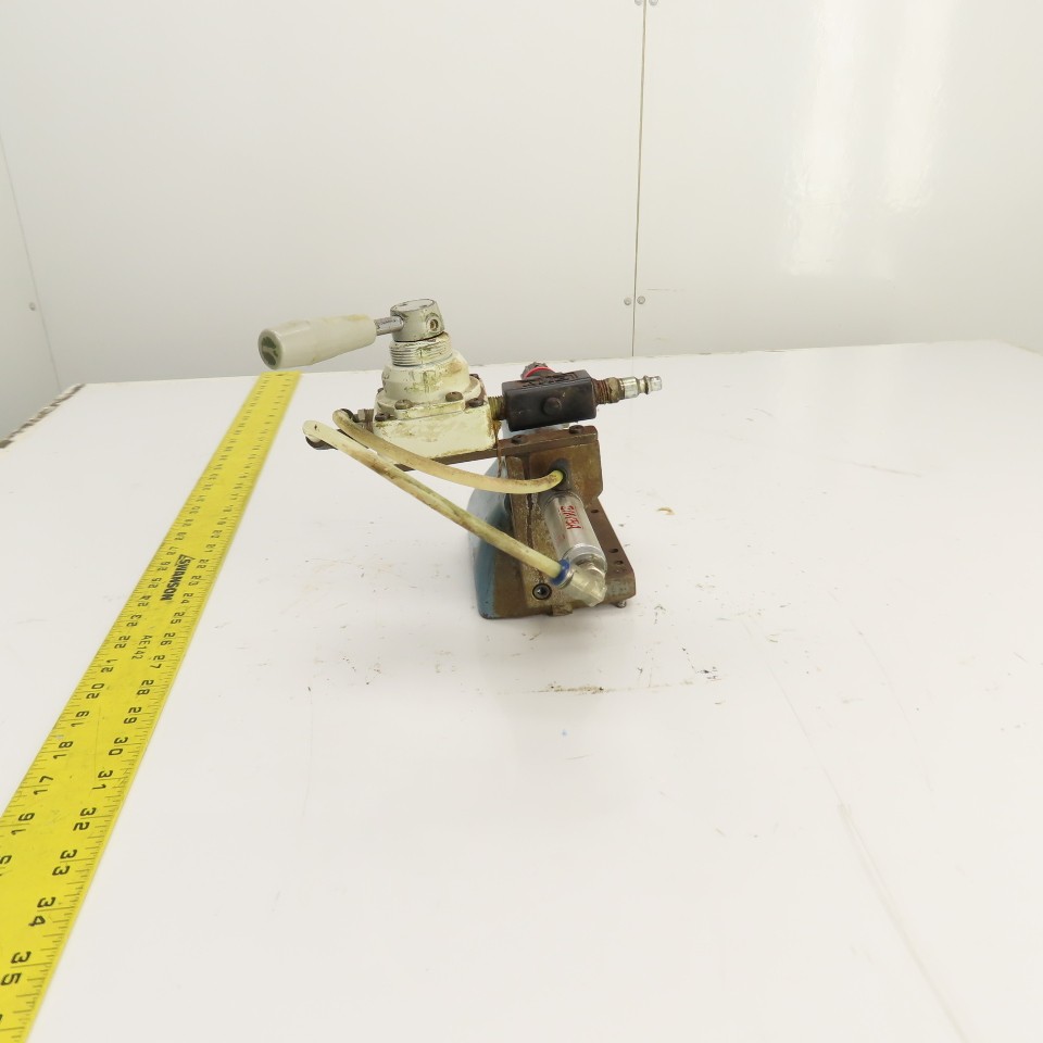 Cylinder Actuated Lathe Tailstock Dead Center 4″ Centerline W/Valve (Bison Style