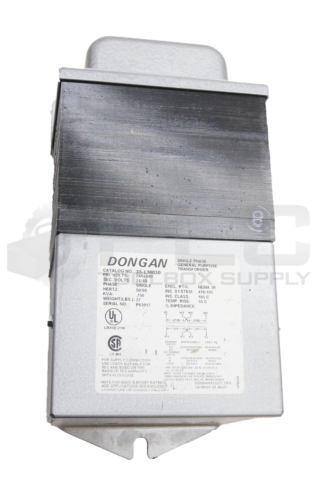 NEW DONGAN 35-LM030 SINGLE PHASE GENERAL PURPOSE TRANSFORMER