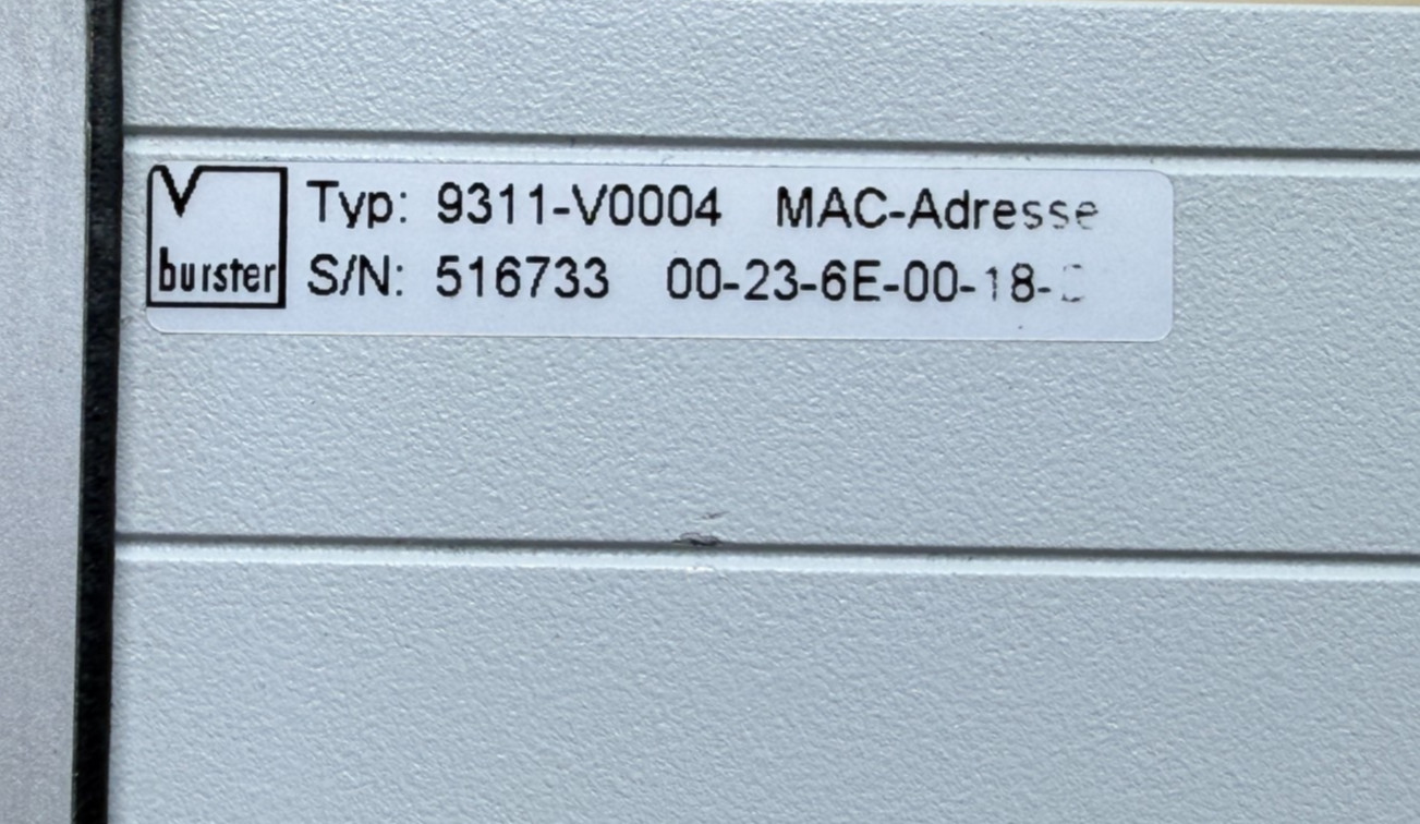 Burster Digiforce 9311-V0004 Force Displacement Controller