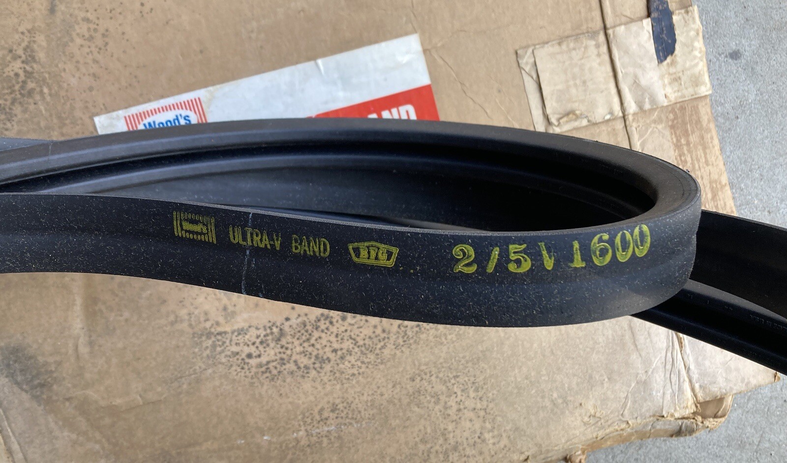 Woods Goodrich Ultra V Band 2/5V1600 Twin V Industrial 160” Belt