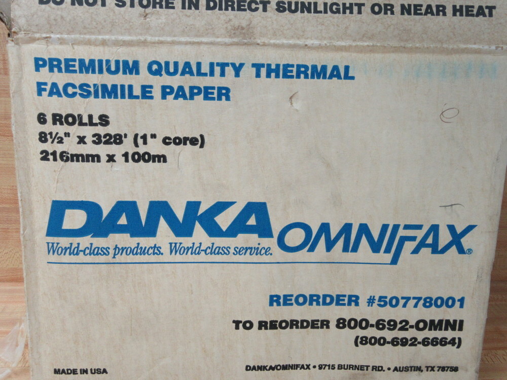 Danka 50778001 Thermal Paper (Pack of 6)