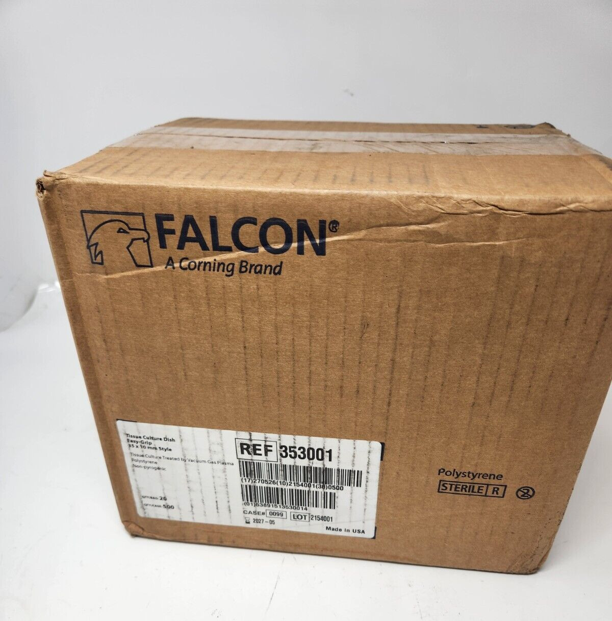 Falcon 353001, 35 mm TC-treated Easy-Grip Style Cell Culture Dish (Case of 500)