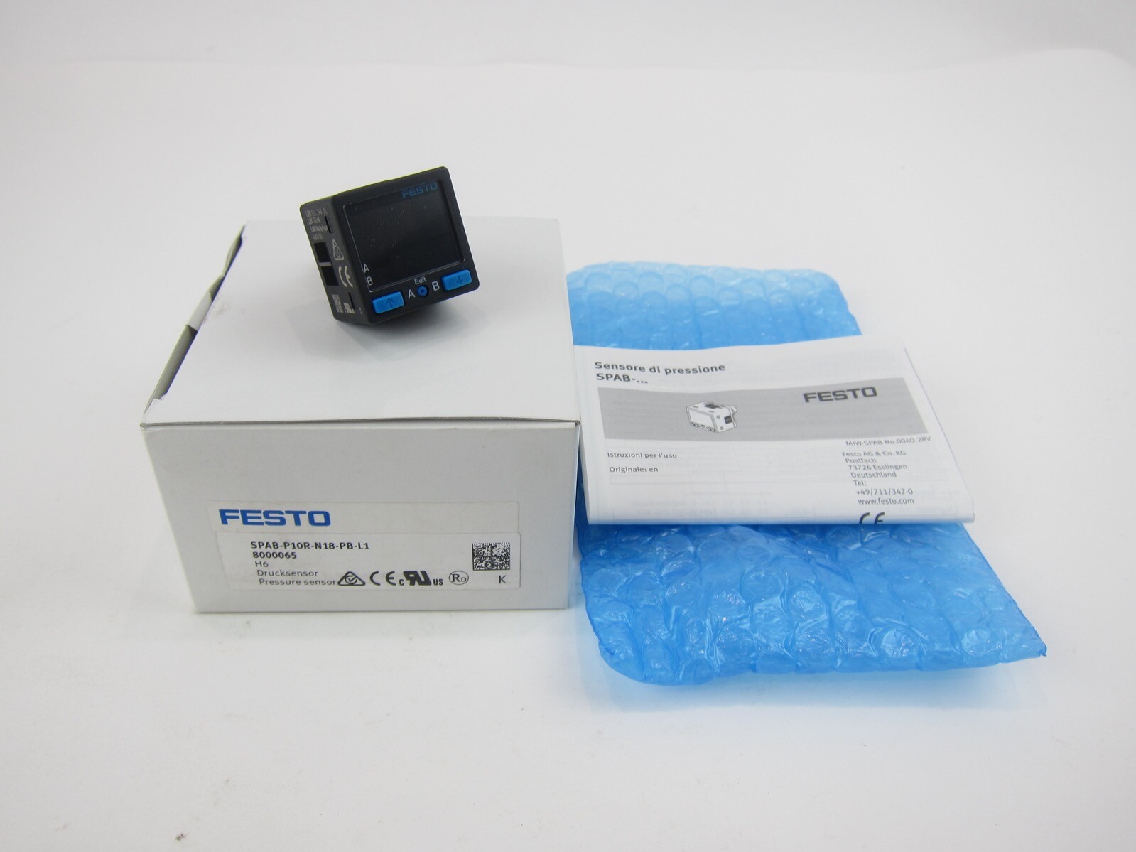 NEW Festo SPAB-P10R-N18-PB-L1 Pressure Sensor 8000065 SPABP10RN18PBL1