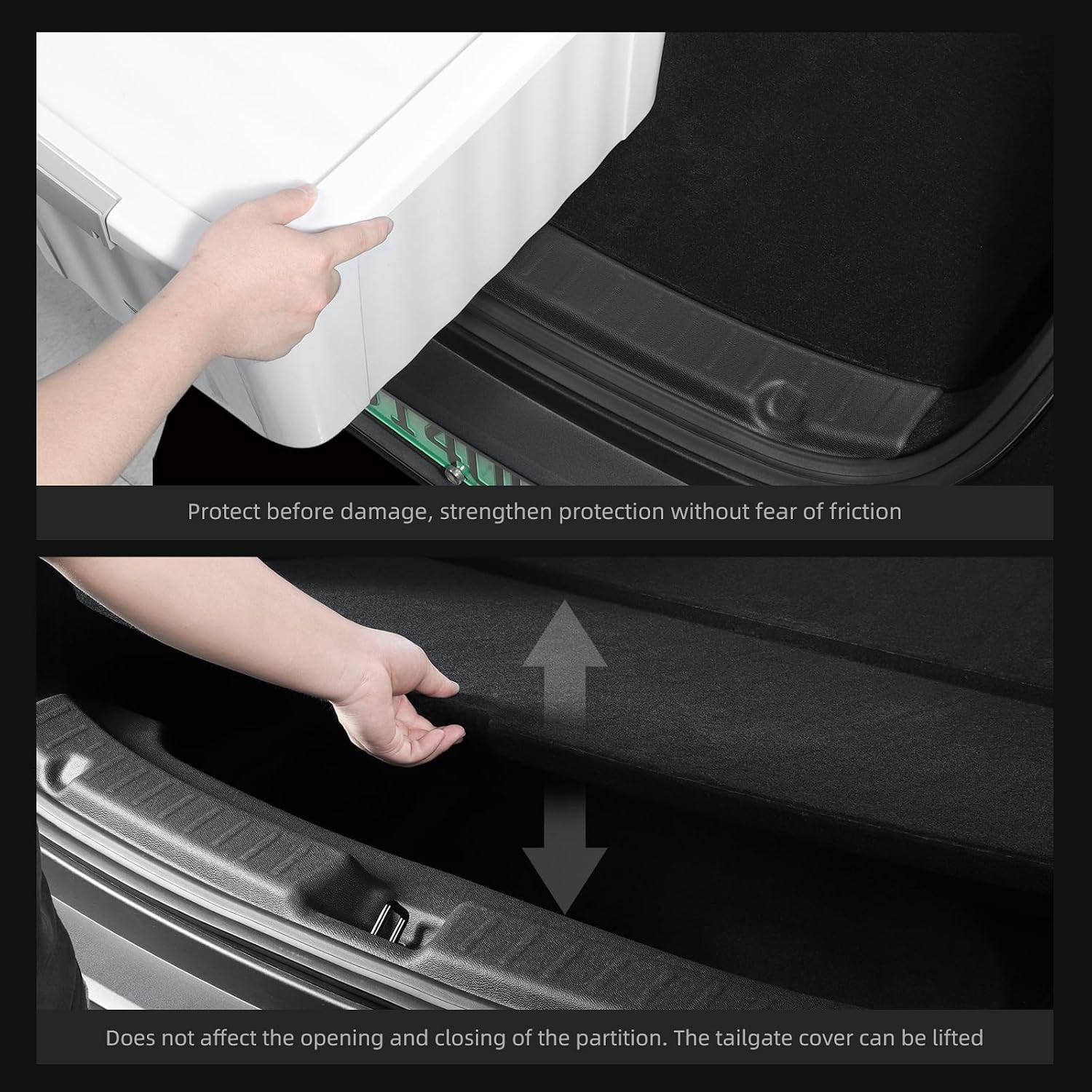 2PCS Trunk Tailgate Mat & Rear Bumper Guard for Tesla Model Y Juniper 2025 2026