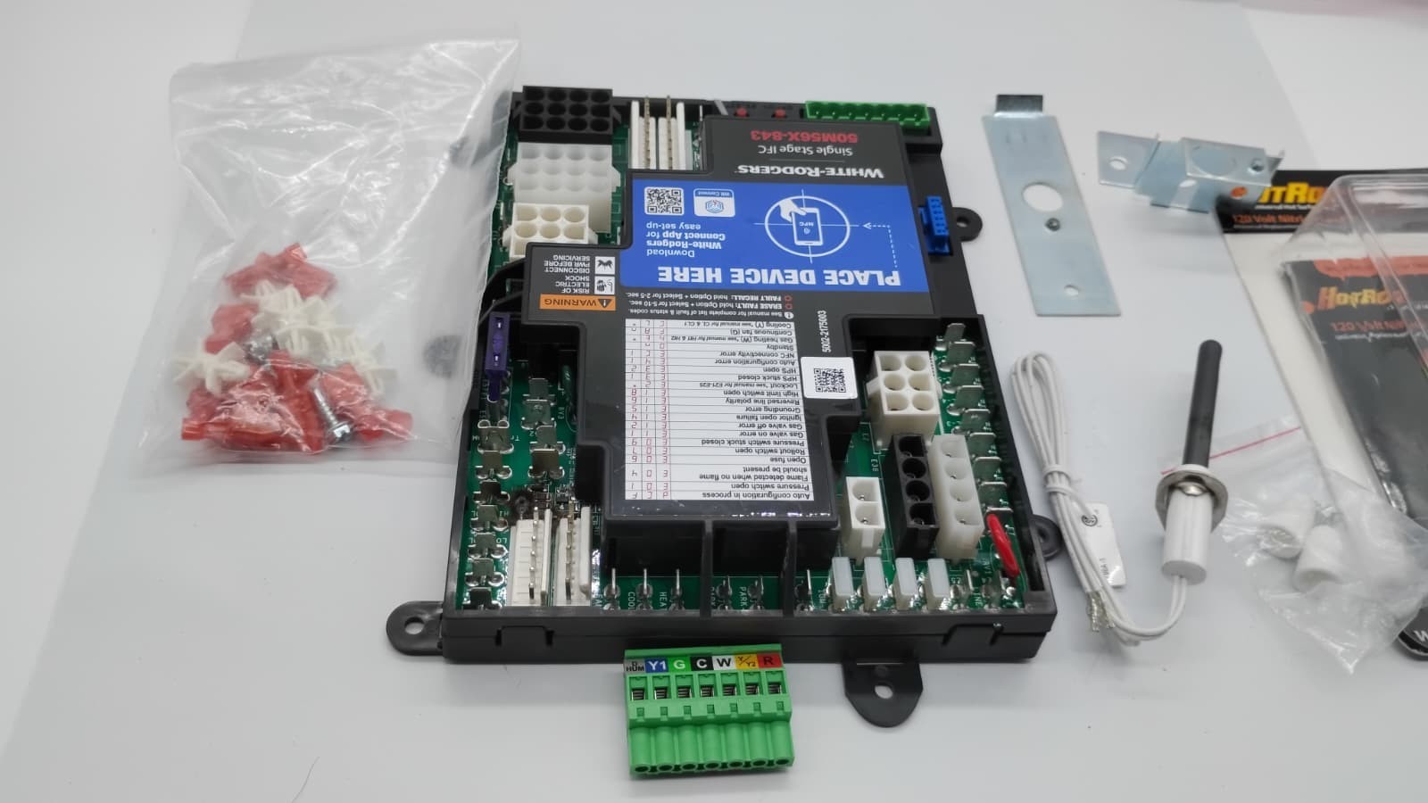 White-Rodgers 50M56X-843 Furnace Control Board & Nitride Ignitor For Heating