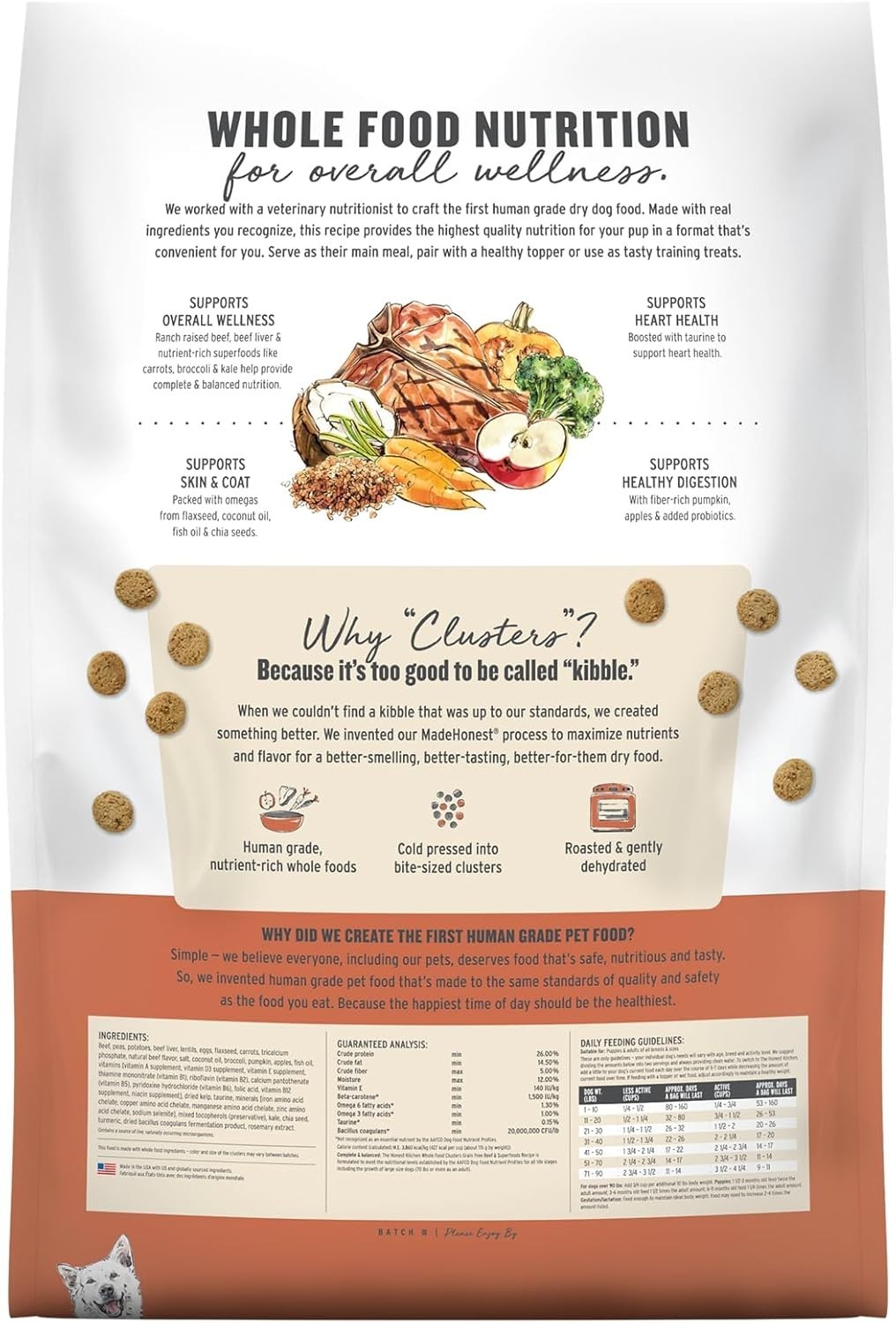 The Honest Kitchen Grain Free Clusters Adult Dog Dry Food – Beef, 10 Lb