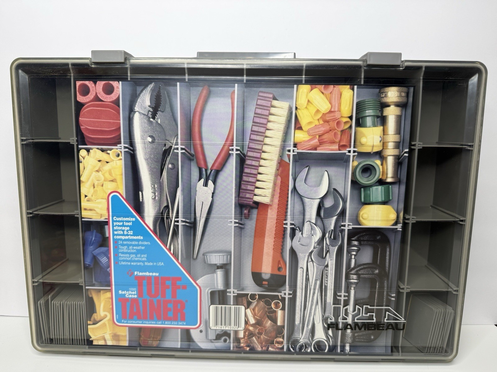 Flambeau Tuff-Tainer 10320 USA Adjustable Compartment Storage Box