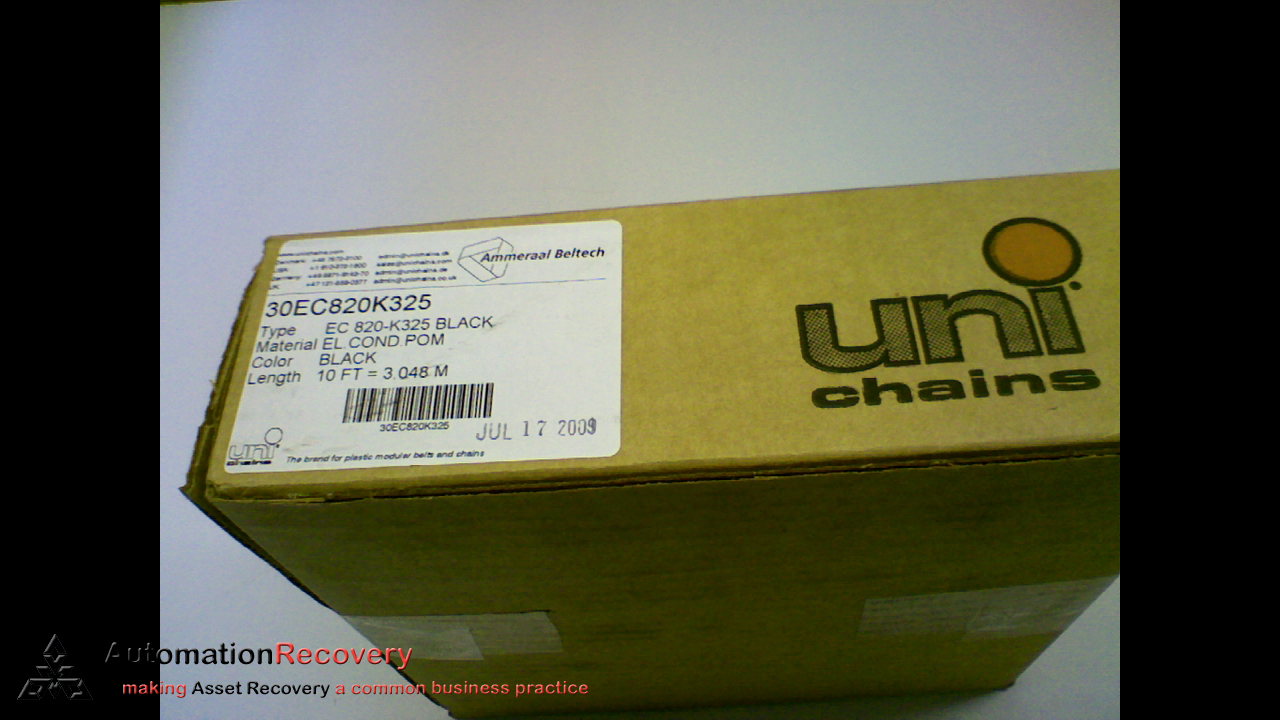 UNI CHAINS 30EC820K325 SLAT TOP PLASTIC CHAIN, NEW #153232