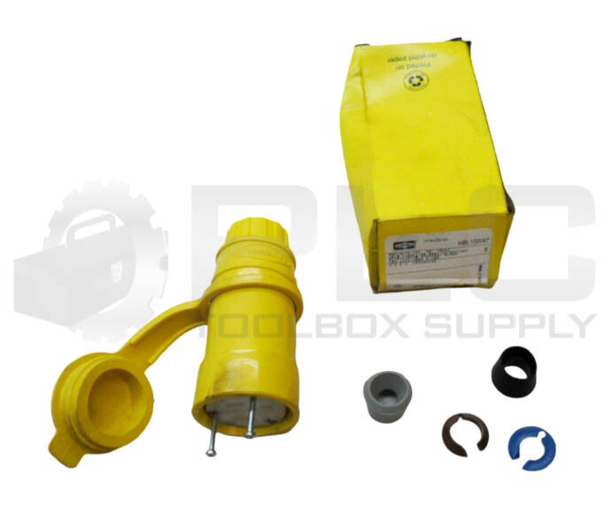 NEW HUBBELL HBL15W47 CONNECTOR BODY WATERTIGHT 15A 125VAC 2 POLE *READ*
