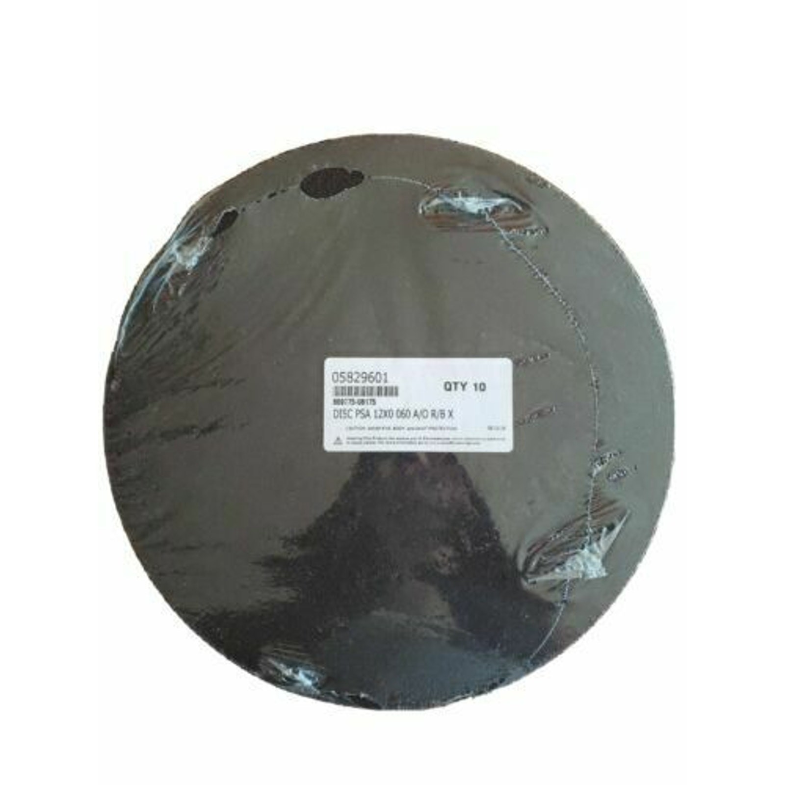 12″ Diam, 60 Grit Aluminum Oxide Adhesive PSA Disc (10 Pieces Box) Part#05829601