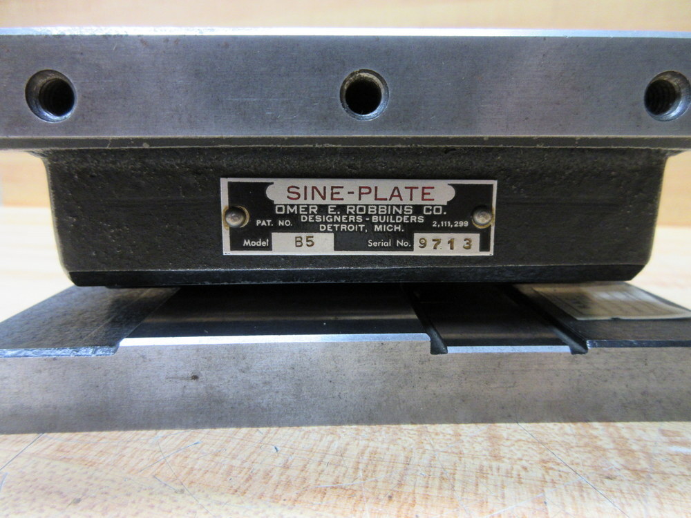 Omer E. Robbins B5 Sine-Plate