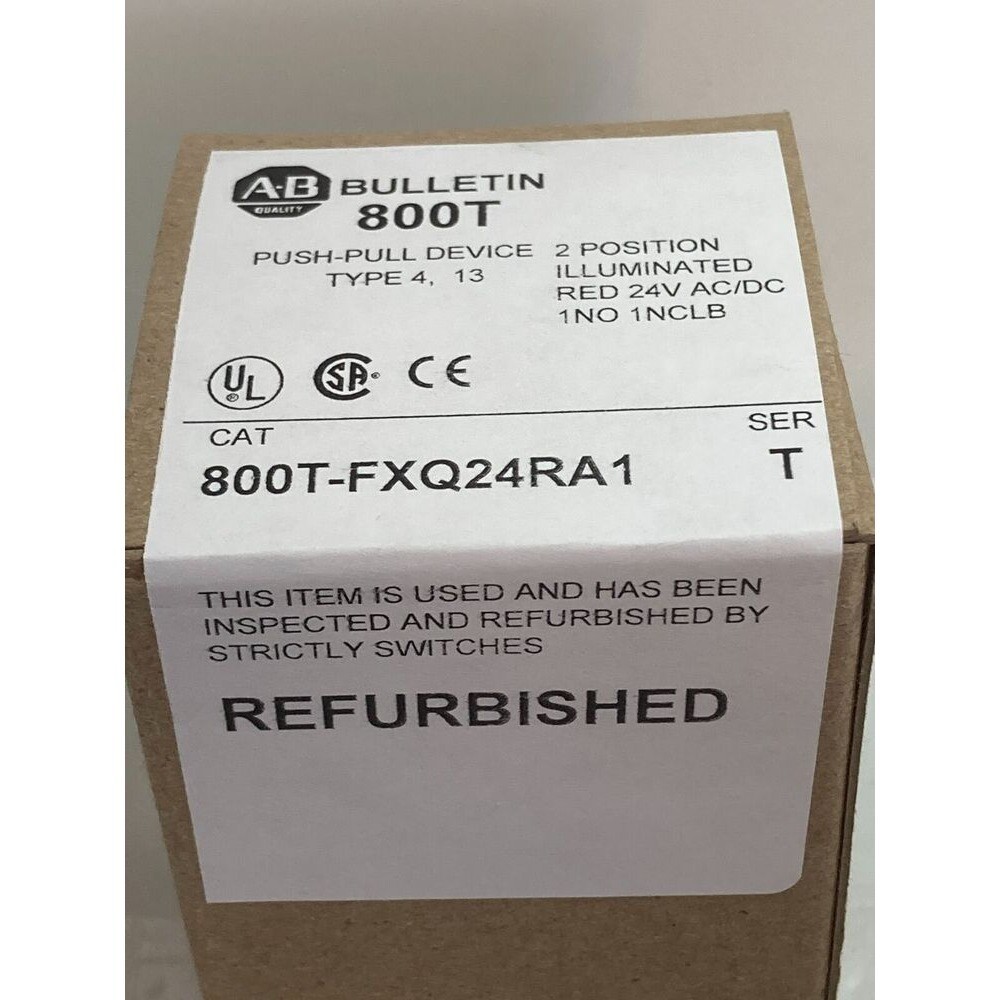 ALLEN BRADLEY 800T-FXQ24RA1 PH PULL 2 POSITION ILL RED 24VAC/DC US Free Tax