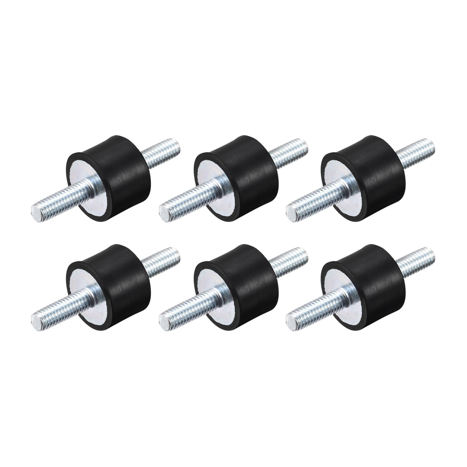 Rubber Mounts 6pcs M6x18mm Male Vibration Isolator Shock Absorber D20mmxH15mm