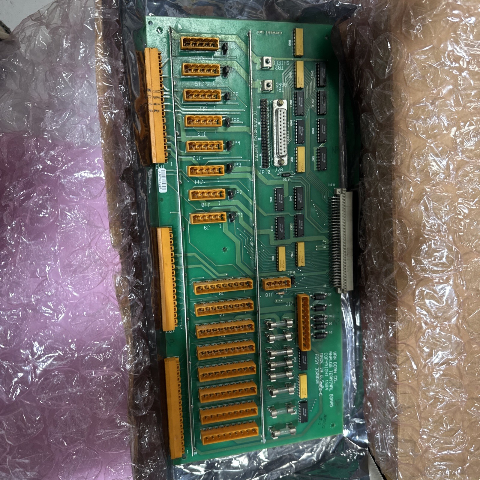 VAN DORN ASSY 330039 REV C, ANALOG TERMINAL PCB BOARD CARD, PC330-039